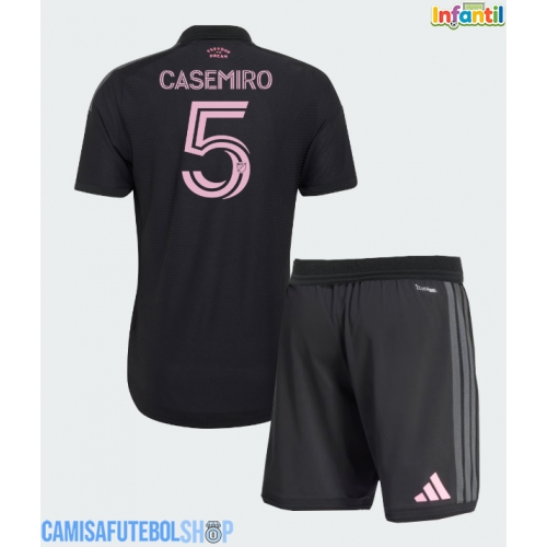 Camisa de time de futebol Inter Miami Casemiro #5 Replicas 2º Equipamento Infantil 2026-27 Manga Curta (+ Calças curtas)